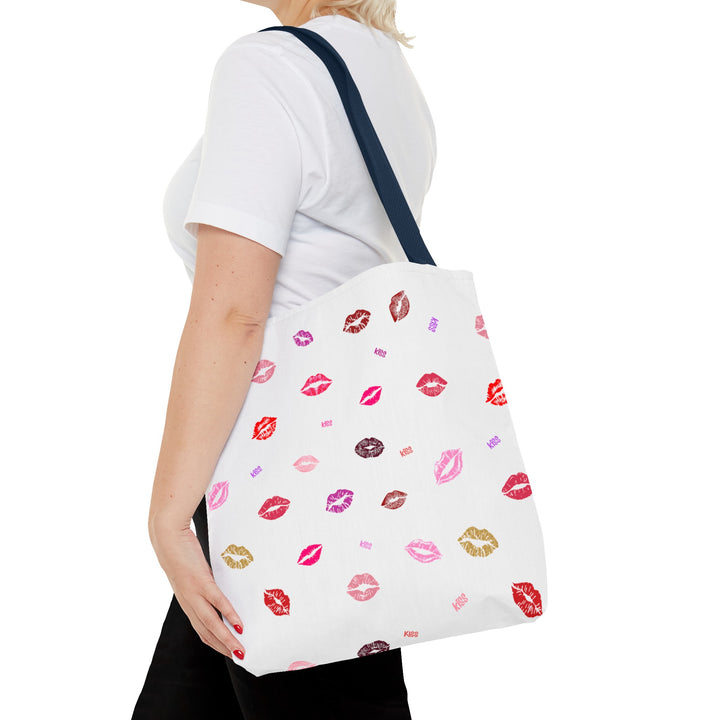 Kissing Lips - Tote Bag - White