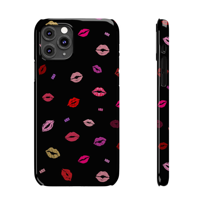 Copy of Kissing Lips - Black - iPhone - Slim Phone Cases