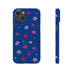 Kissing Lips - Blue - iPhone - Slim Phone Cases