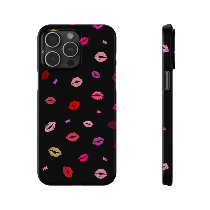 Copy of Kissing Lips - Black - iPhone - Slim Phone Cases