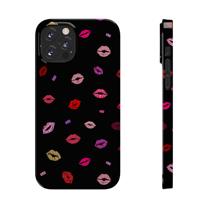 Copy of Kissing Lips - Black - iPhone - Slim Phone Cases