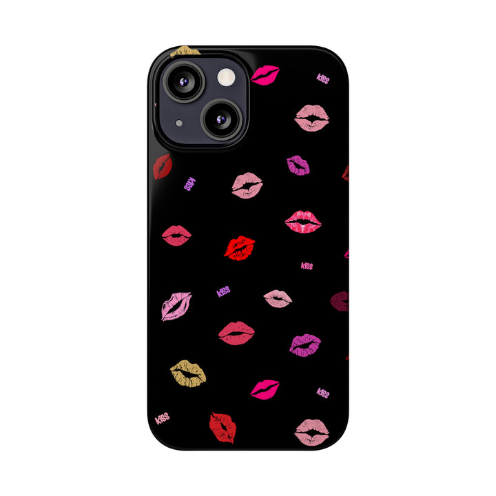 Copy of Kissing Lips - Black - iPhone - Slim Phone Cases