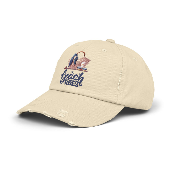 Beach Vibes Distressed Ball Cap