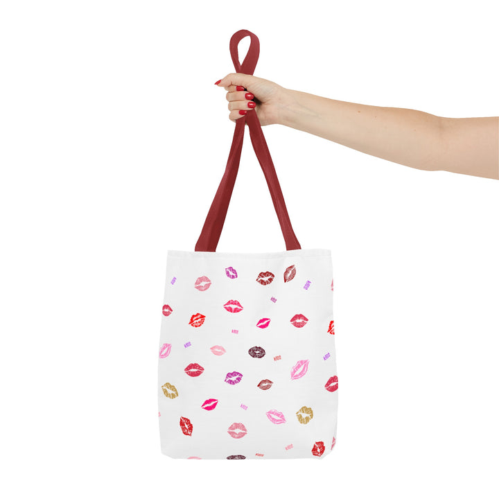 Kissing Lips - Tote Bag - White