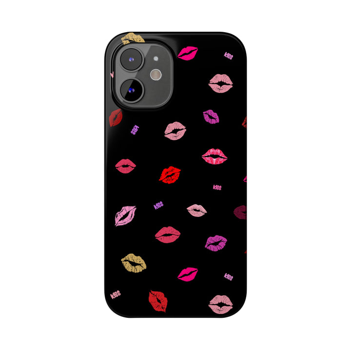 Copy of Kissing Lips - Black - iPhone - Slim Phone Cases