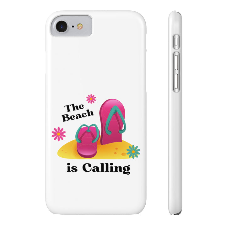 The Beach is Calling - White - iPhone - Slim Phone Cases