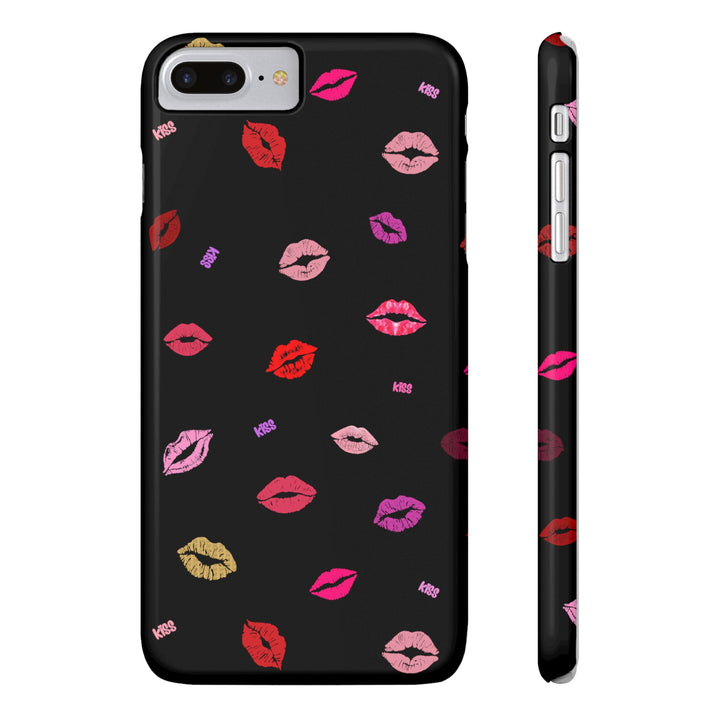 Copy of Kissing Lips - Black - iPhone - Slim Phone Cases