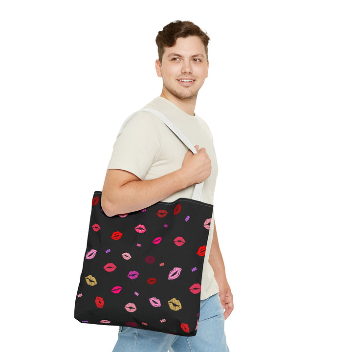 Kissing Lips - Tote Bag - Black