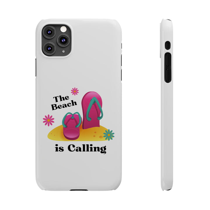 The Beach is Calling - White - iPhone - Slim Phone Cases