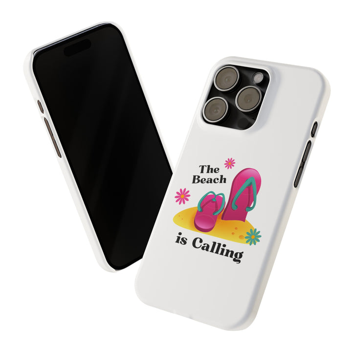 The Beach is Calling - White - iPhone - Slim Phone Cases