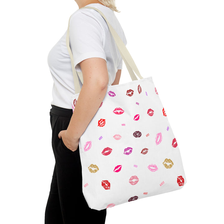 Kissing Lips - Tote Bag - White