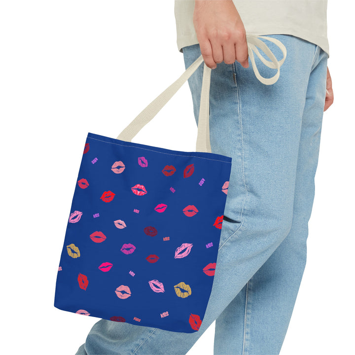 Kissing Lips - Tote Bag - Blue