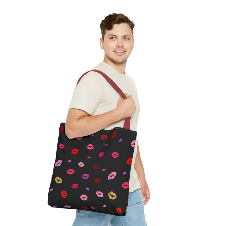 Kissing Lips - Tote Bag - Black