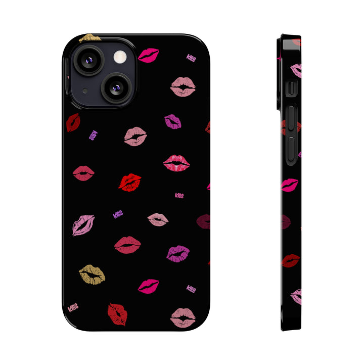 Copy of Kissing Lips - Black - iPhone - Slim Phone Cases