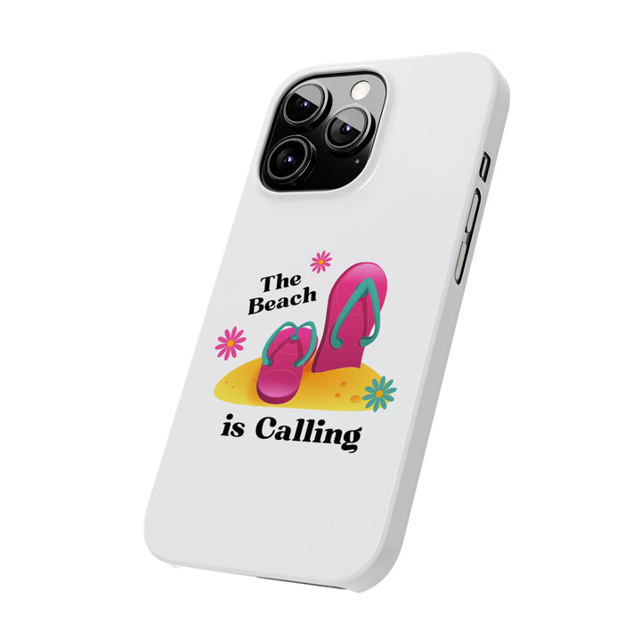 The Beach is Calling - White - iPhone - Slim Phone Cases