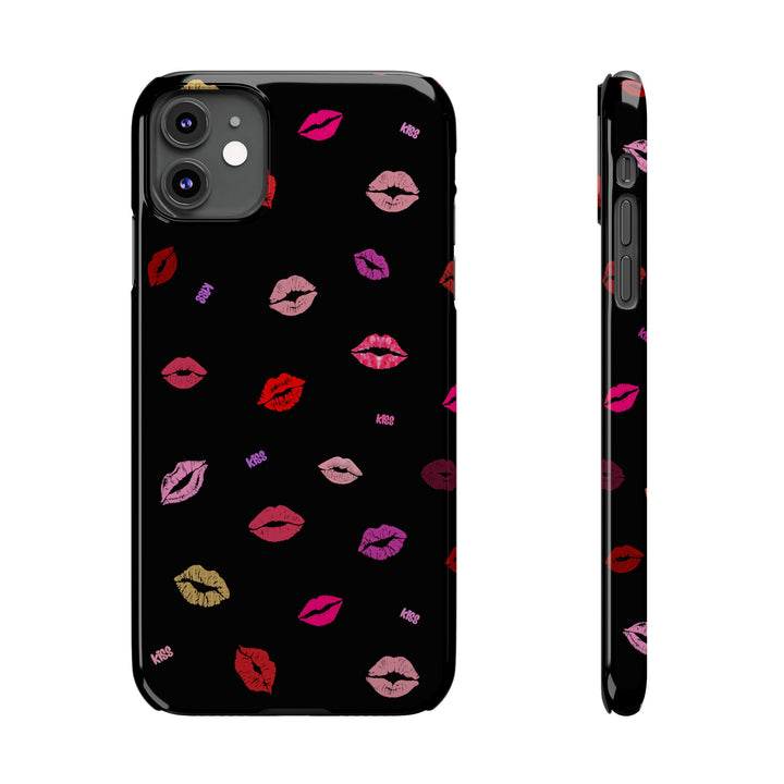 Copy of Kissing Lips - Black - iPhone - Slim Phone Cases