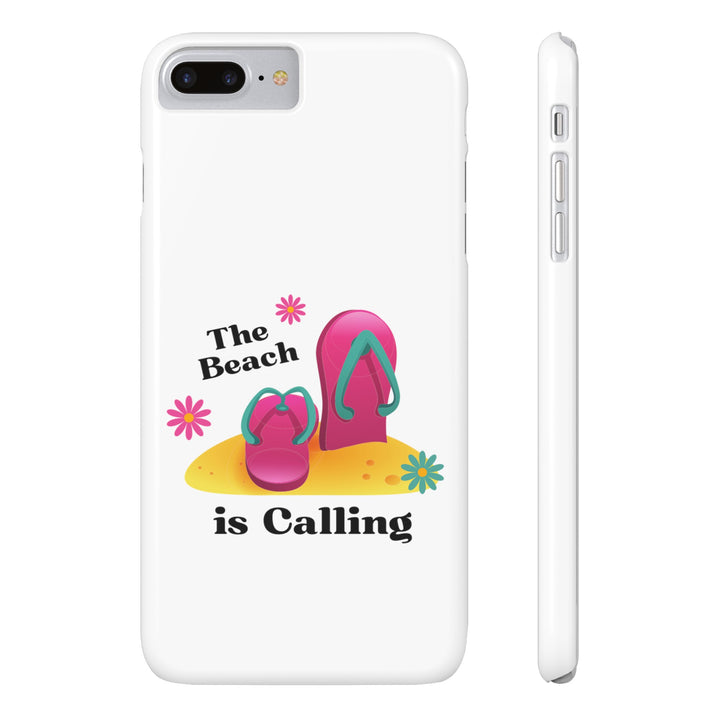 The Beach is Calling - White - iPhone - Slim Phone Cases