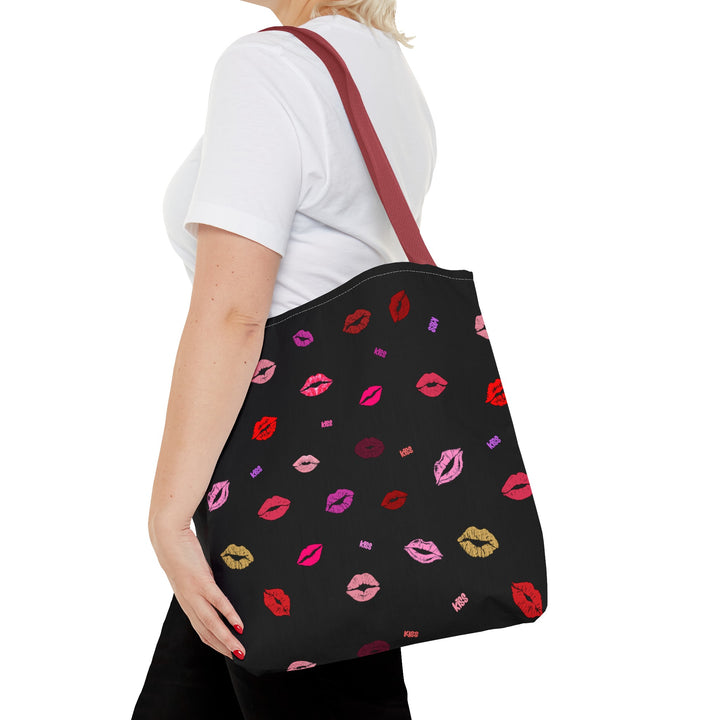 Kissing Lips - Tote Bag - Black