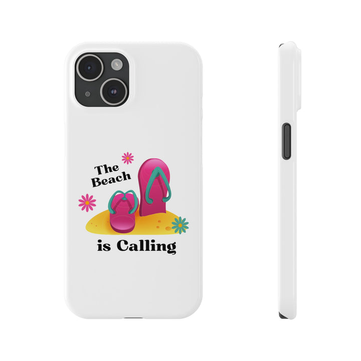 The Beach is Calling - White - iPhone - Slim Phone Cases