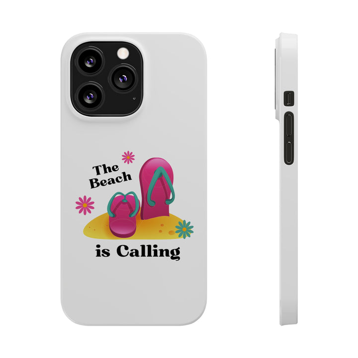 The Beach is Calling - White - iPhone - Slim Phone Cases