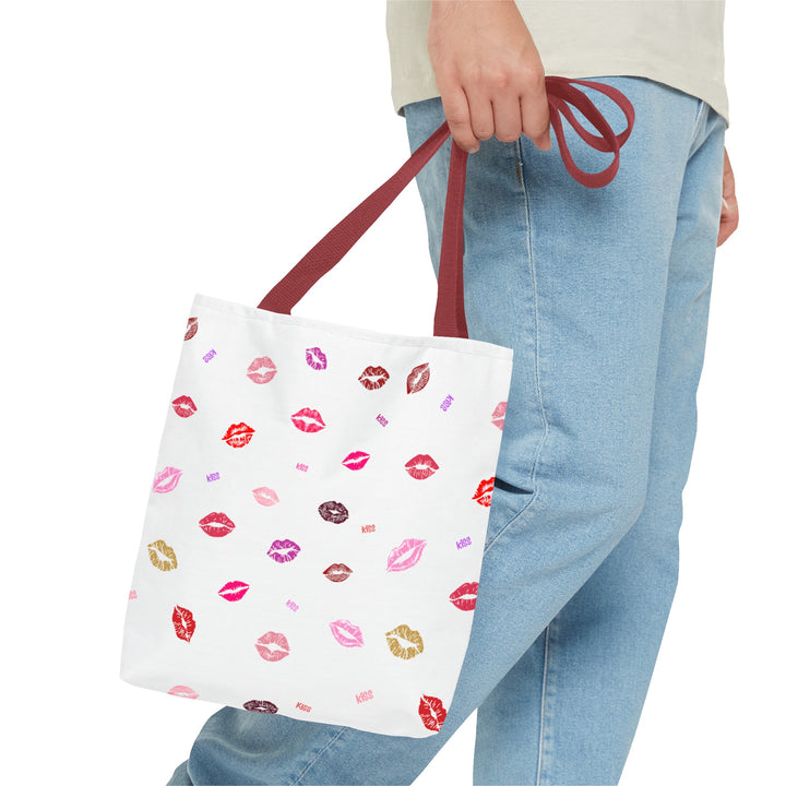 Kissing Lips - Tote Bag - White