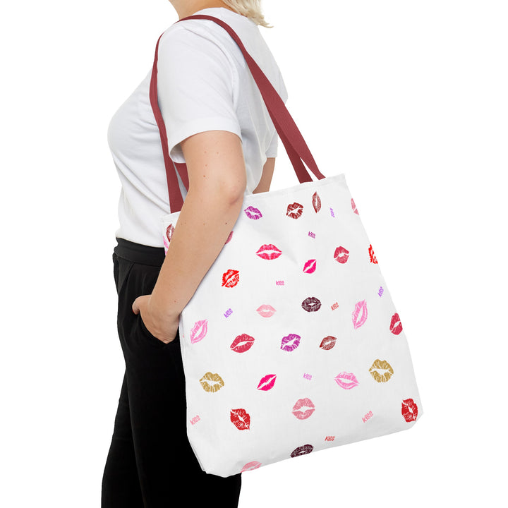 Kissing Lips - Tote Bag - White