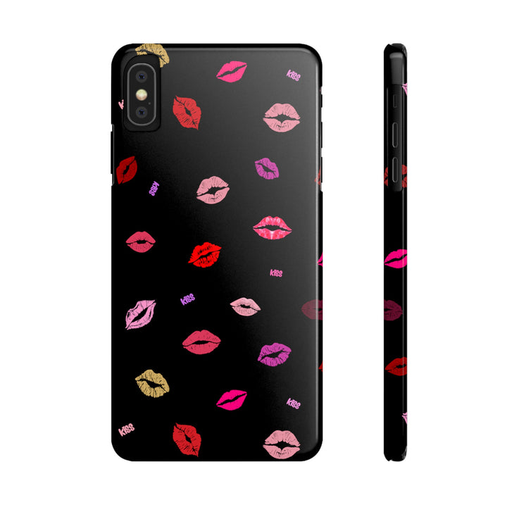 Copy of Kissing Lips - Black - iPhone - Slim Phone Cases