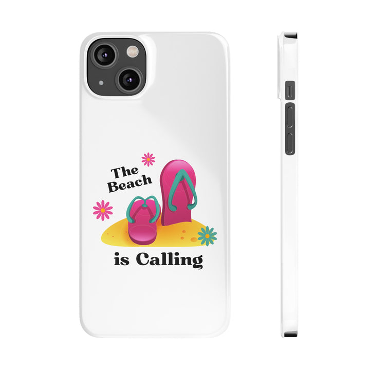 The Beach is Calling - White - iPhone - Slim Phone Cases