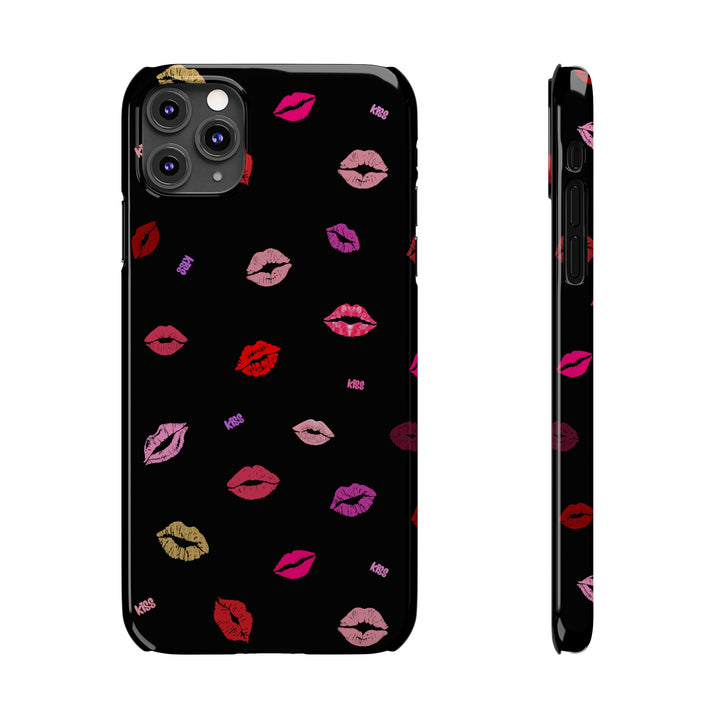 Copy of Kissing Lips - Black - iPhone - Slim Phone Cases