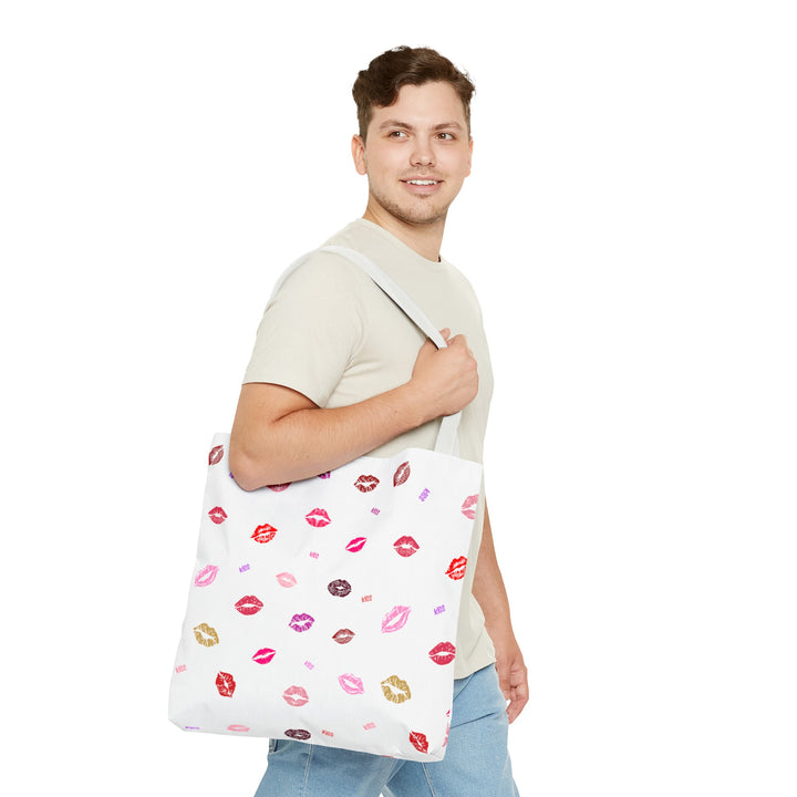 Kissing Lips - Tote Bag - White