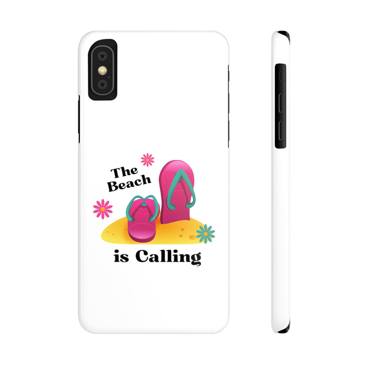 The Beach is Calling - White - iPhone - Slim Phone Cases