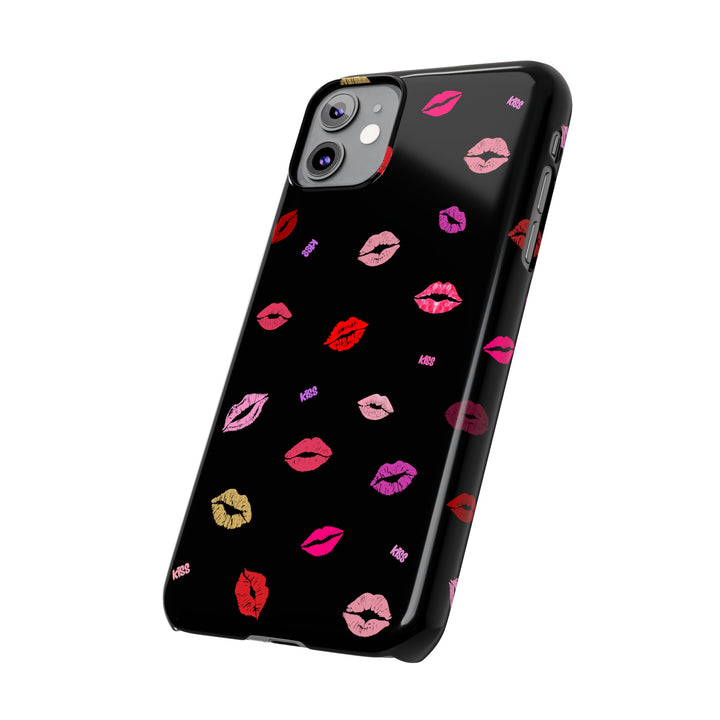 Copy of Kissing Lips - Black - iPhone - Slim Phone Cases