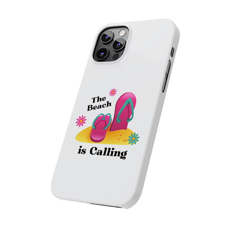 The Beach is Calling - White - iPhone - Slim Phone Cases