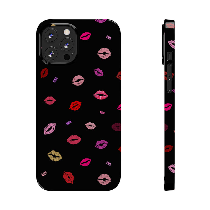 Copy of Kissing Lips - Black - iPhone - Slim Phone Cases