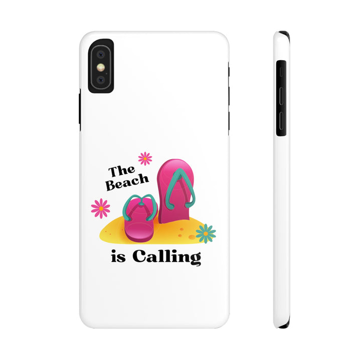 The Beach is Calling - White - iPhone - Slim Phone Cases