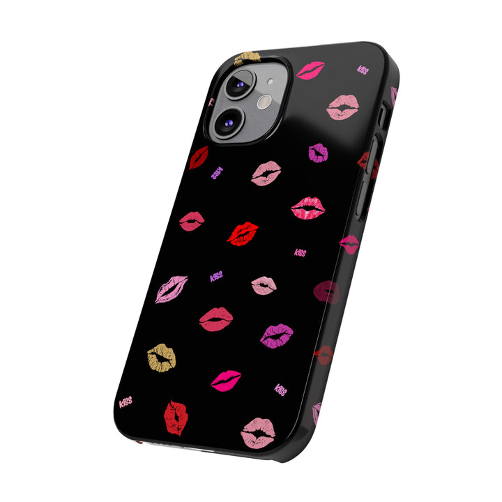 Copy of Kissing Lips - Black - iPhone - Slim Phone Cases