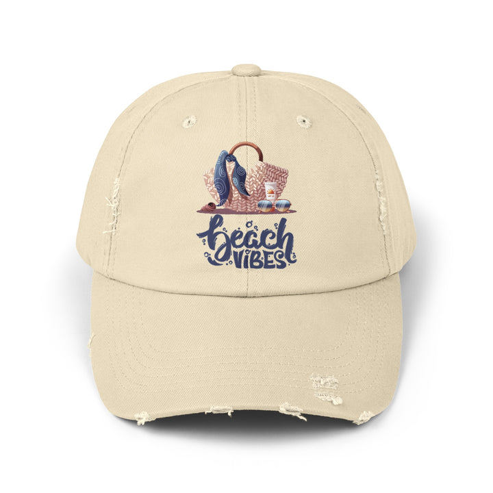 Beach Vibes Distressed Ball Cap