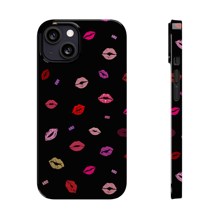 Copy of Kissing Lips - Black - iPhone - Slim Phone Cases