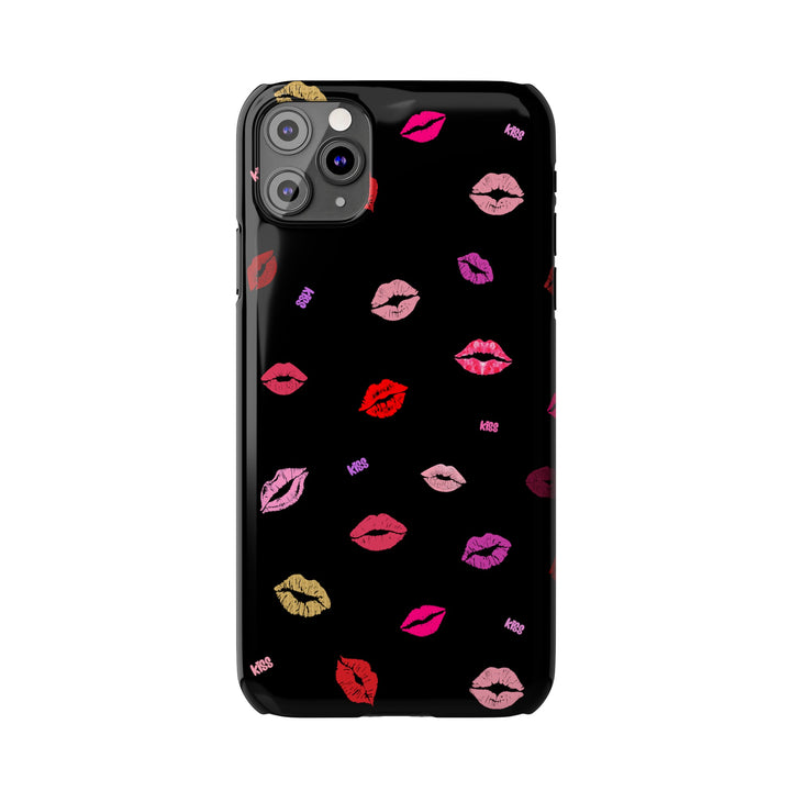 Copy of Kissing Lips - Black - iPhone - Slim Phone Cases