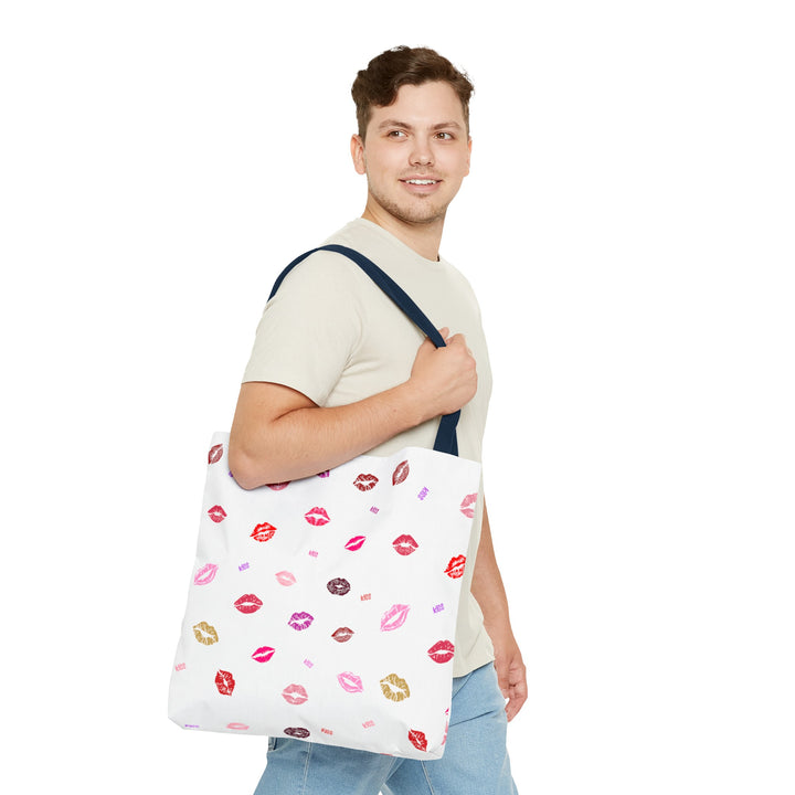 Kissing Lips - Tote Bag - White