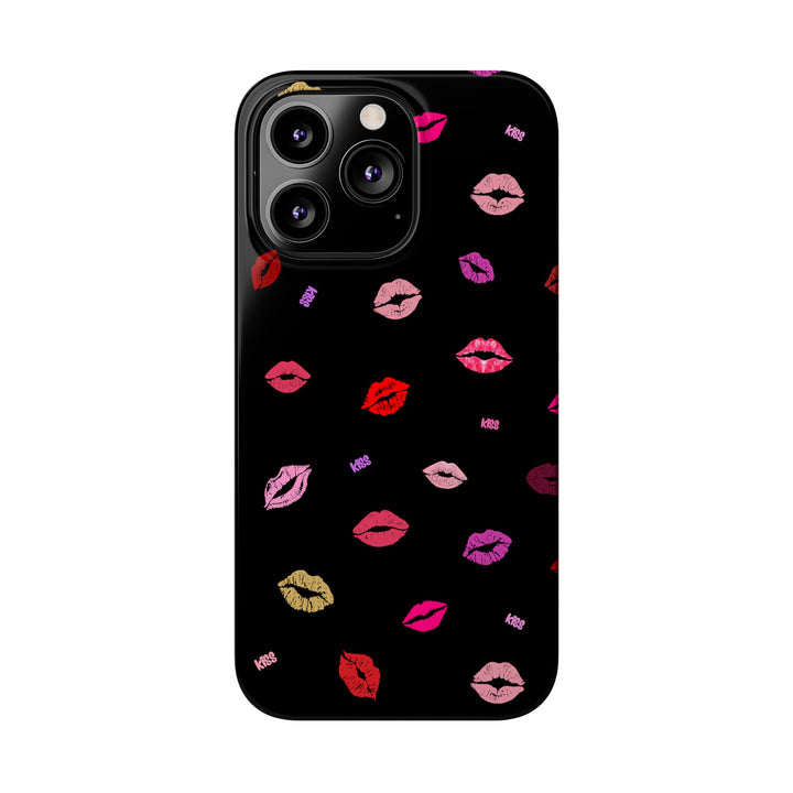 Copy of Kissing Lips - Black - iPhone - Slim Phone Cases