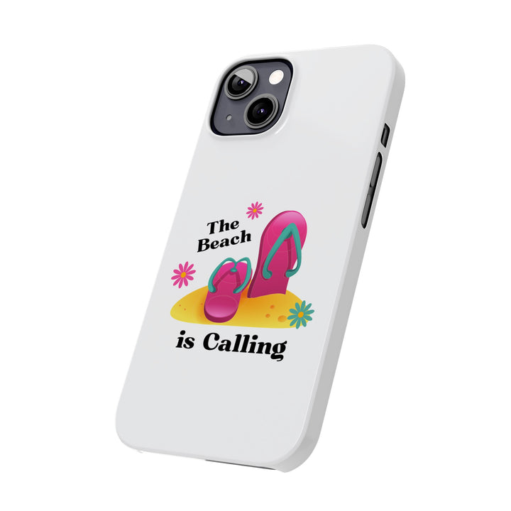 The Beach is Calling - White - iPhone - Slim Phone Cases