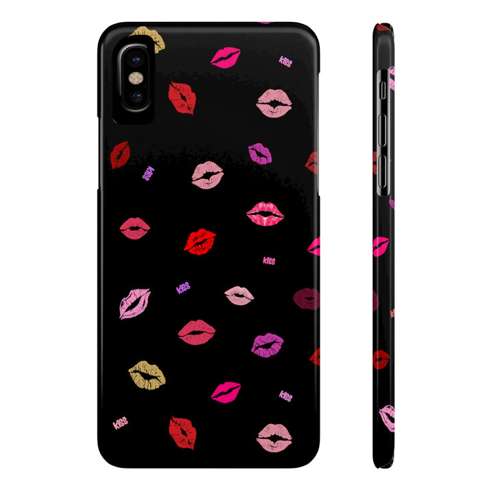 Copy of Kissing Lips - Black - iPhone - Slim Phone Cases