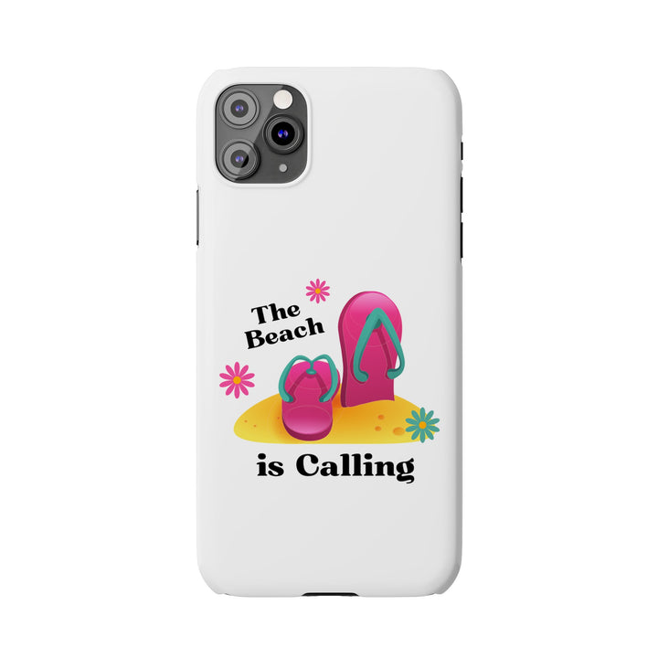 The Beach is Calling - White - iPhone - Slim Phone Cases