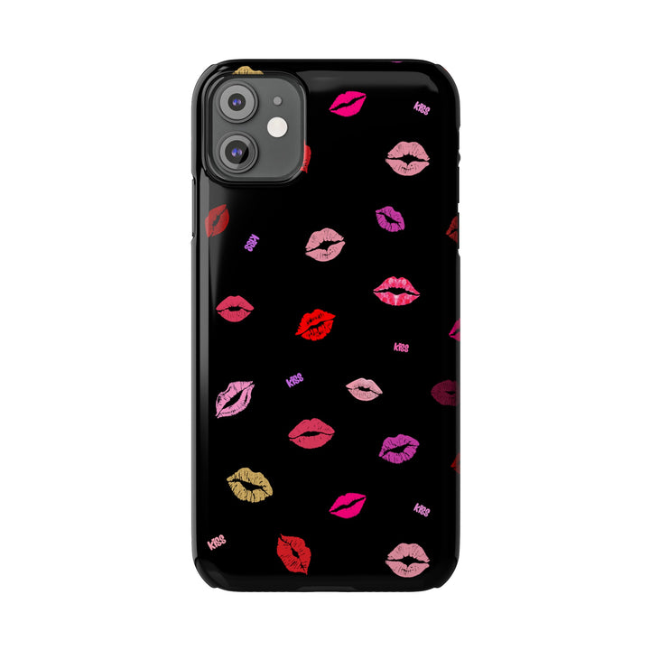 Copy of Kissing Lips - Black - iPhone - Slim Phone Cases