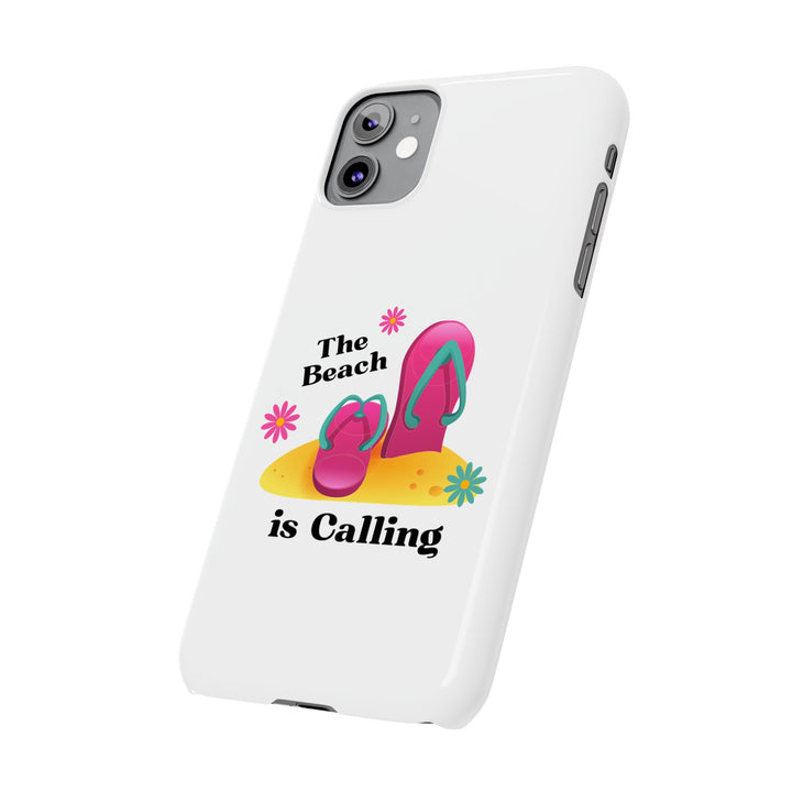 The Beach is Calling - White - iPhone - Slim Phone Cases