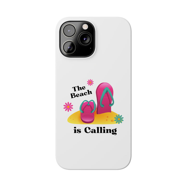 The Beach is Calling - White - iPhone - Slim Phone Cases