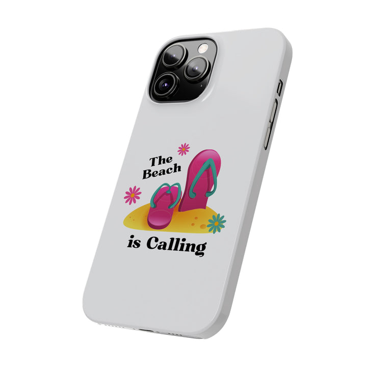 The Beach is Calling - White - iPhone - Slim Phone Cases