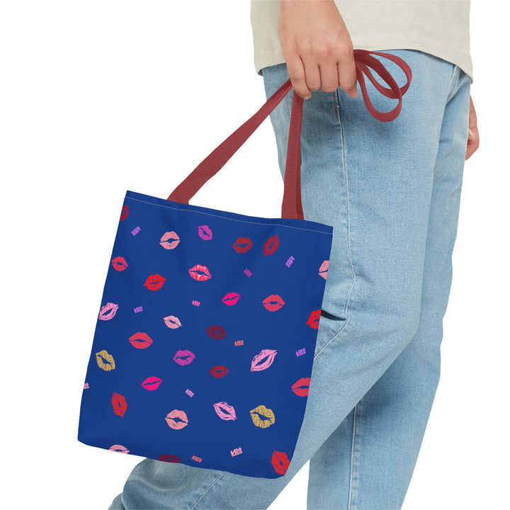 Kissing Lips - Tote Bag - Blue