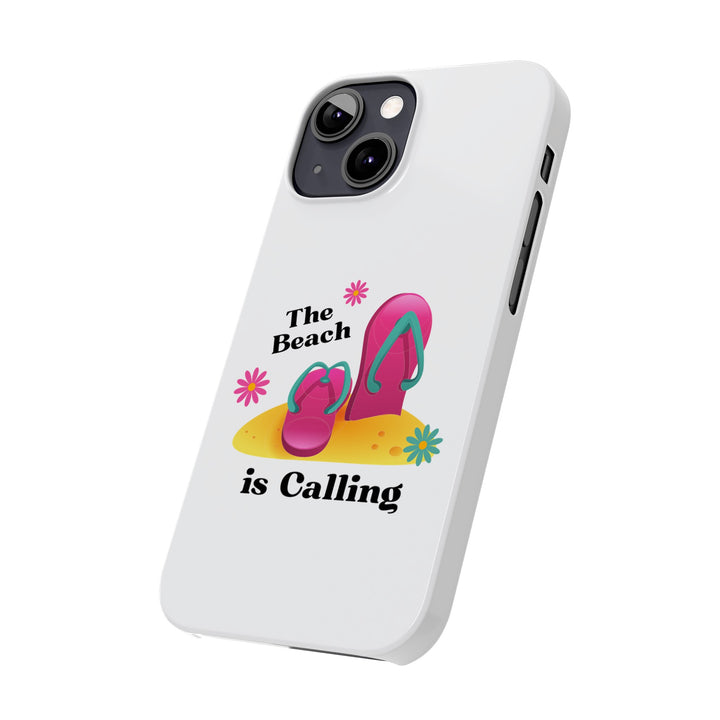 The Beach is Calling - White - iPhone - Slim Phone Cases